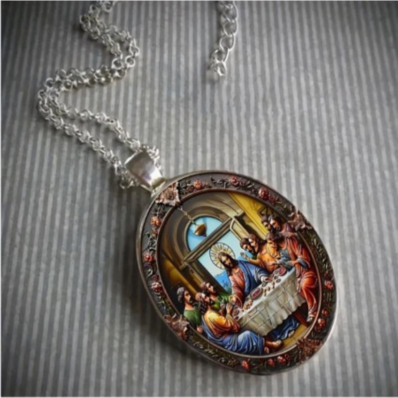 Кулон Расписной Ретро Персонаж Титановая Сталь Модный Хип-хоп Панк Ожерелье для Мужчин и Женщин