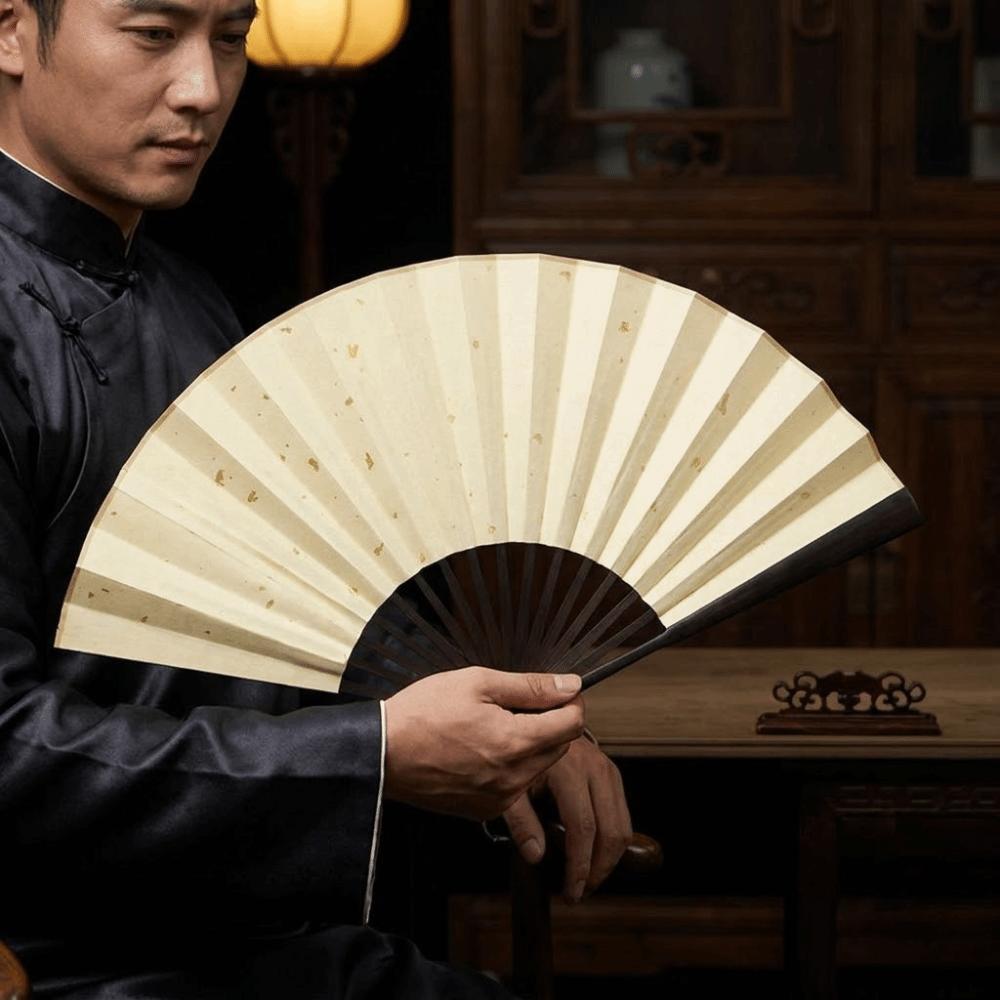 Handwritten Calligraphy Bamboo Folding Fan Antique Style Hand Fan Dance Fan Calligraphy Painting