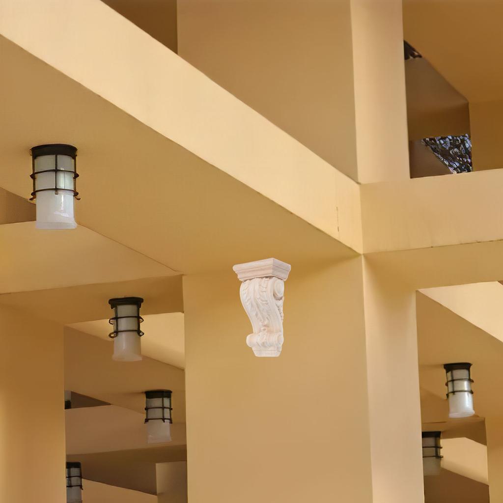 Wooden Corbel Large Carved Unfinished For Countertop Support Shelf Decor Rustic Home Decoration European Style Corbel