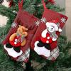 Christmas Socks To Hang Large Christmas Sock Gift Personalized Snowman And Reindeer Christmas Stockings Xmas Gift Bag For Christmas Decoration Firepla