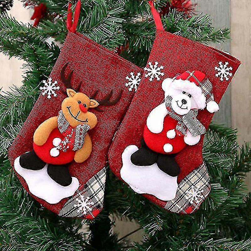 Christmas Socks To Hang Large Christmas Sock Gift Personalized Snowman And Reindeer Christmas Stockings Xmas Gift Bag For Christmas Decoration Firepla