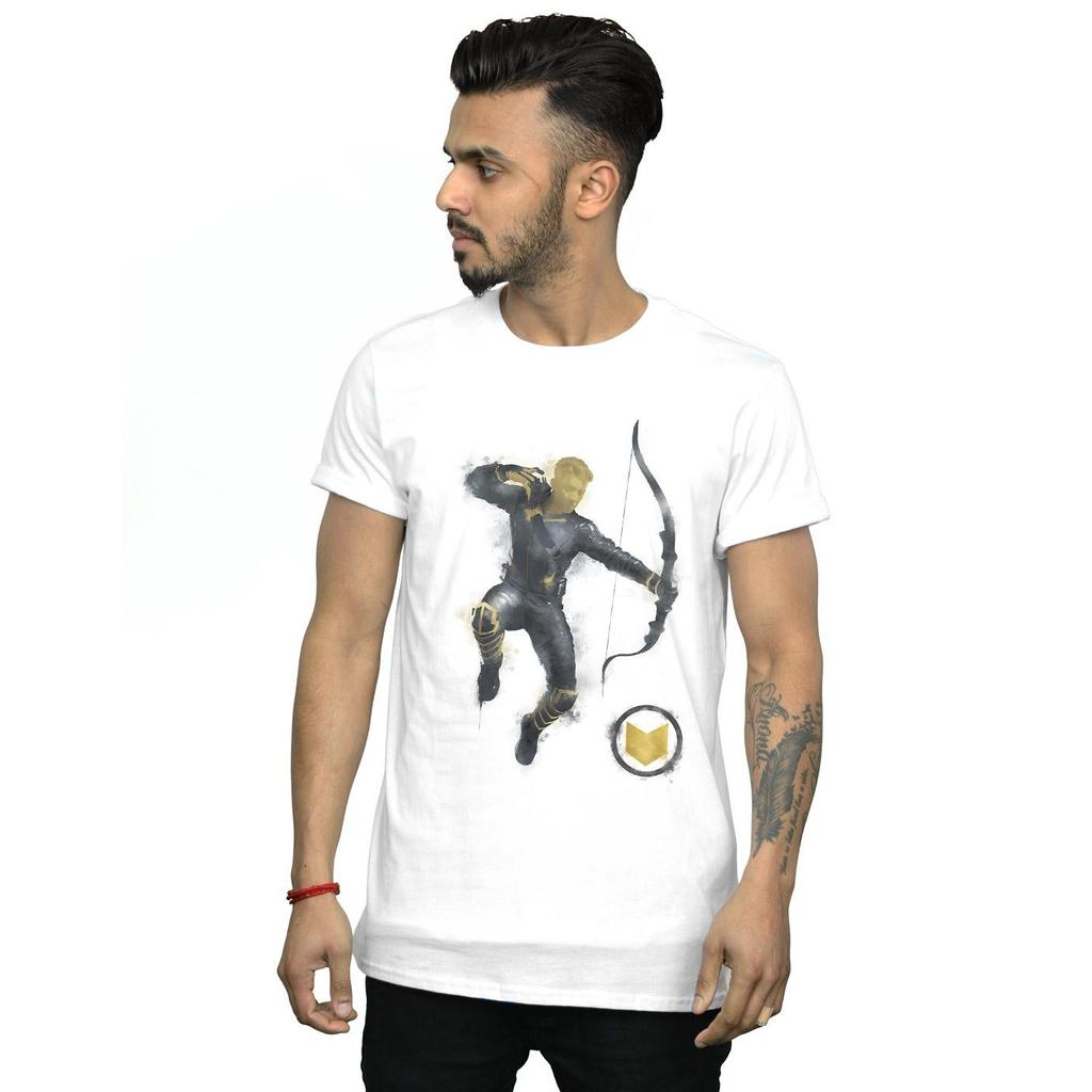 Marvel Mens Avengers Endgame Painted Hawkeye T-Shirt