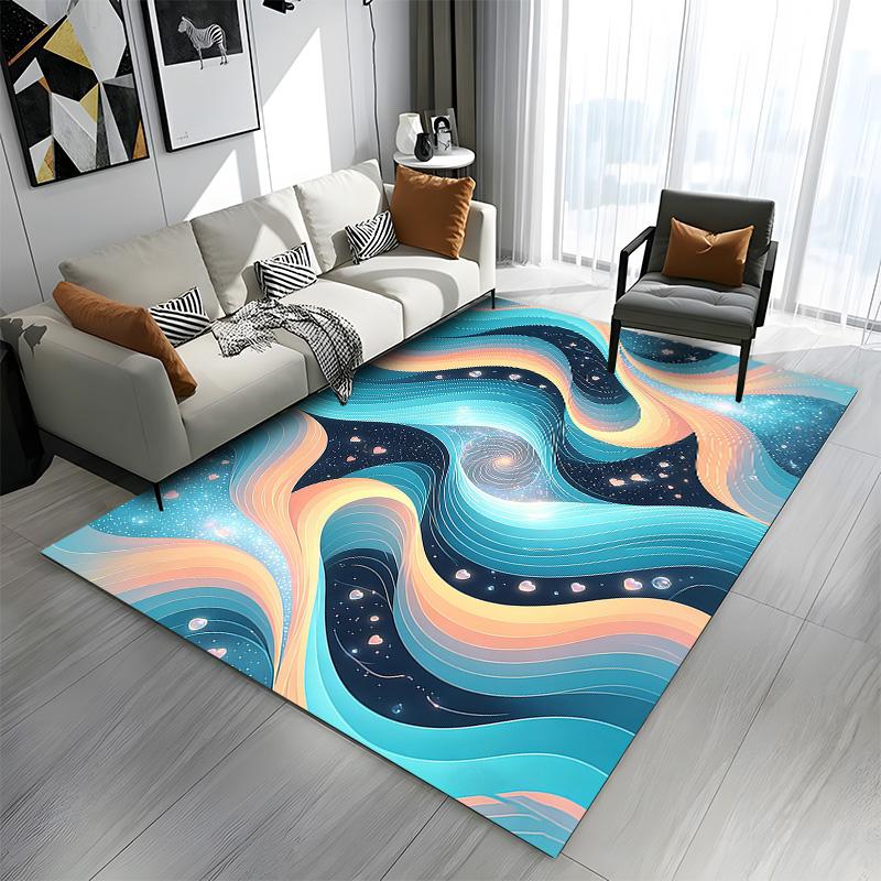 Wave pattern carpet, non-slip rug, suitable for all seasons and any occasion, a great gift