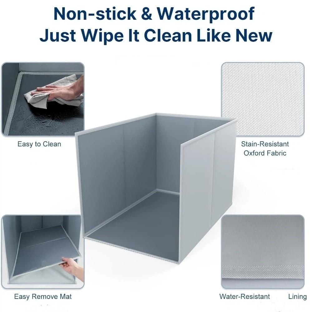 Waterproof Cat Litter Box Enclosure Open Top Cat Litter Box Fence Cat Litter Box Baffle Indoor