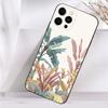 Художественный чехол для телефона с ботаническим рисунком для iPhone 16,15,14,13,12,11 Plus,Pro Max,XS,X,XR,SE,Mini,8,7 Мягкий силиконовый черный чехол