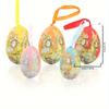12 шт./компл. пасхальные яйца с кроликом и курицей, пасхальные подвески, красочные расписные бумажные яйца, подвесные украшения (случайные стили)