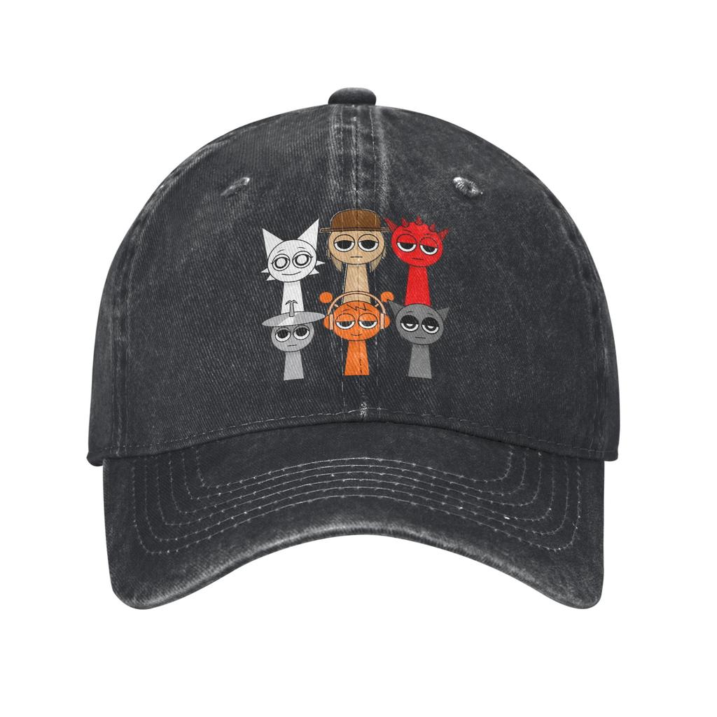 Sprunkis Cartoon Unisex Women Baseball Caps  Distressed Denim Washed Hats Cap Classic Outdoor Activities Gift Sun Cap