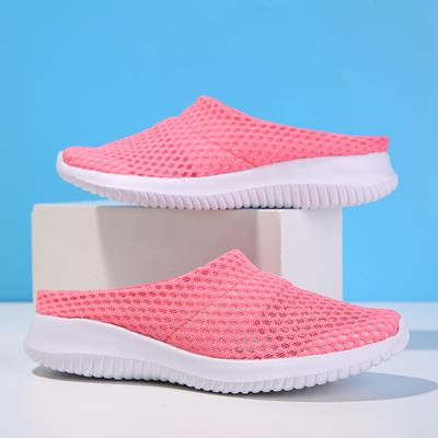 Женские сетчатые легкие туфли, женские тапочки, туфли на танкетке, женские сандалии на воздушной подушке, повседневные кроссовки с толстой подошвой, размер плюс 42