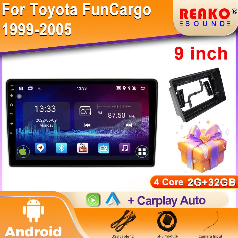 Android для Toyota FunCargo 1999-2005 Автомобильный радиоприемник DSP GPS Мультимедиа Видеоплеер Беспроводной CarPlay Android Auto 2din Stereo