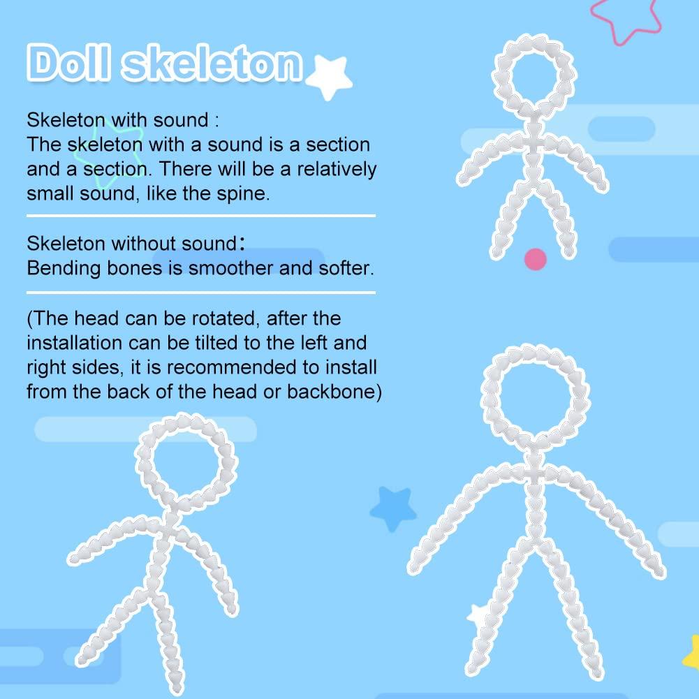 PH PandaHall 6 предметов мягкая игрушка скелет для кукол скелет талисман круглая голова скелет подвижный скелет конечности соединитель кукольные аксессуары кукла