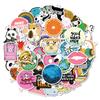 50 High-value Creative and Easy-to-tear Small Ear Series Graffiti Stickers Cute Jellyfish Decorative Stickers