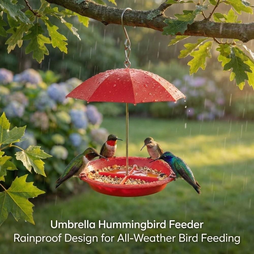Weatherproof Umbrella Bird Feeder UV Protection Bird Water Drinker Bird Watching