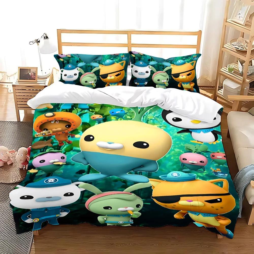 Cartoon Duvet Cover The Octonauts Pillowcase Bedding Set Adult Boy Girl Bedroom Decoration Kids Gift Single Double Large Size