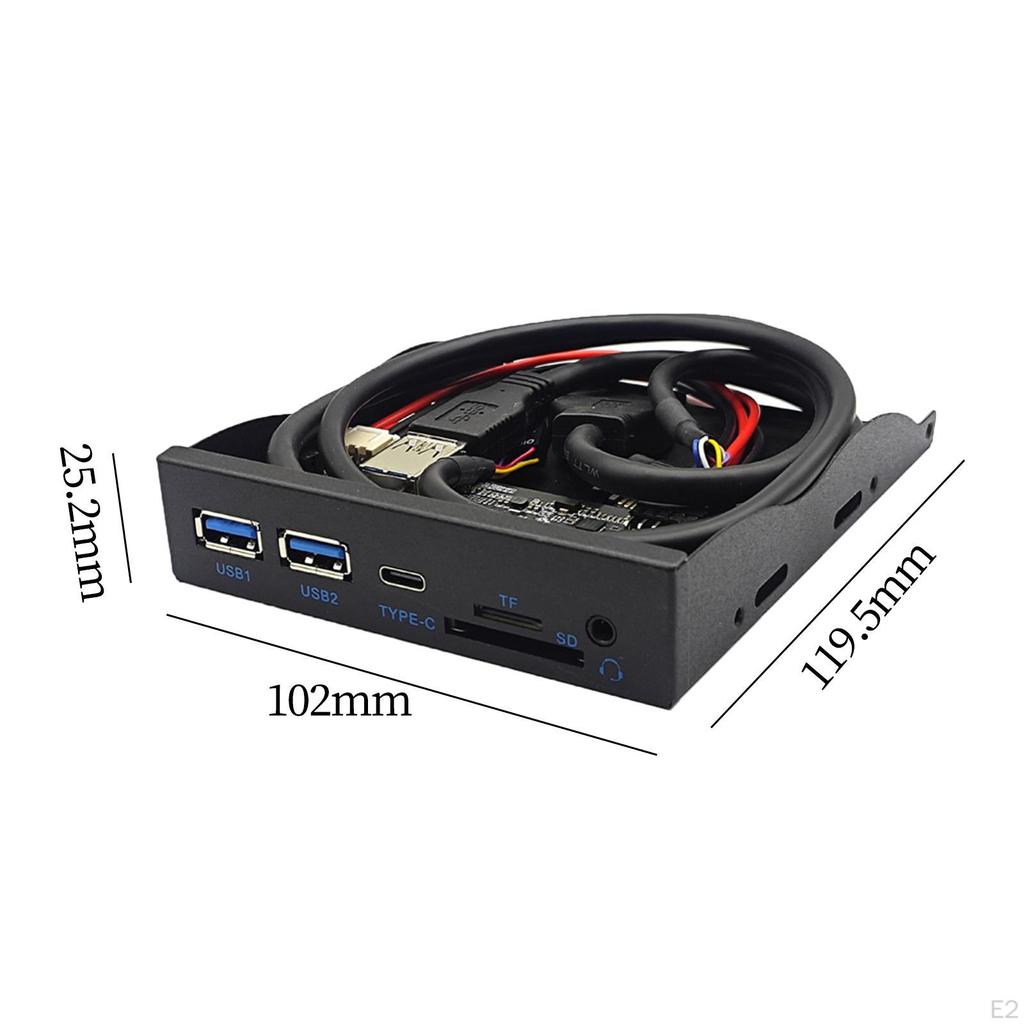 USB Hub Front Panel Type C+SD/TF Card Reader USB3.2 Gen1 5Gbps Premium High Performance