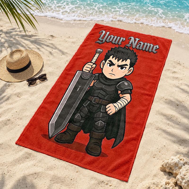 Berserk Custom Name Beach towels also serve as bath towels summer essential a musthave for the outdoors the beach and the pool