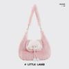 Pink Kitty Lamb Plush Shoulder Bag Women Lolita Spacious Soft Lightweight Tote Purse Ladies Kawaii Sweet Crossbody Bag Chic 2025