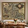 Винтажный плакат-карта Без рамы Художественная картина Гостиная Офисные принадлежности, Инструмент для путешествий/образования, Винтажное настенное искусство, Подарок