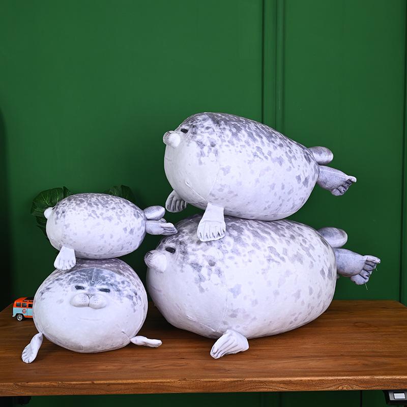 Simulation Seal Doll Sea Lion Doll Sea Animal Plush Toy Soothes Sleep Throw Pillow Aquarium Souvenir