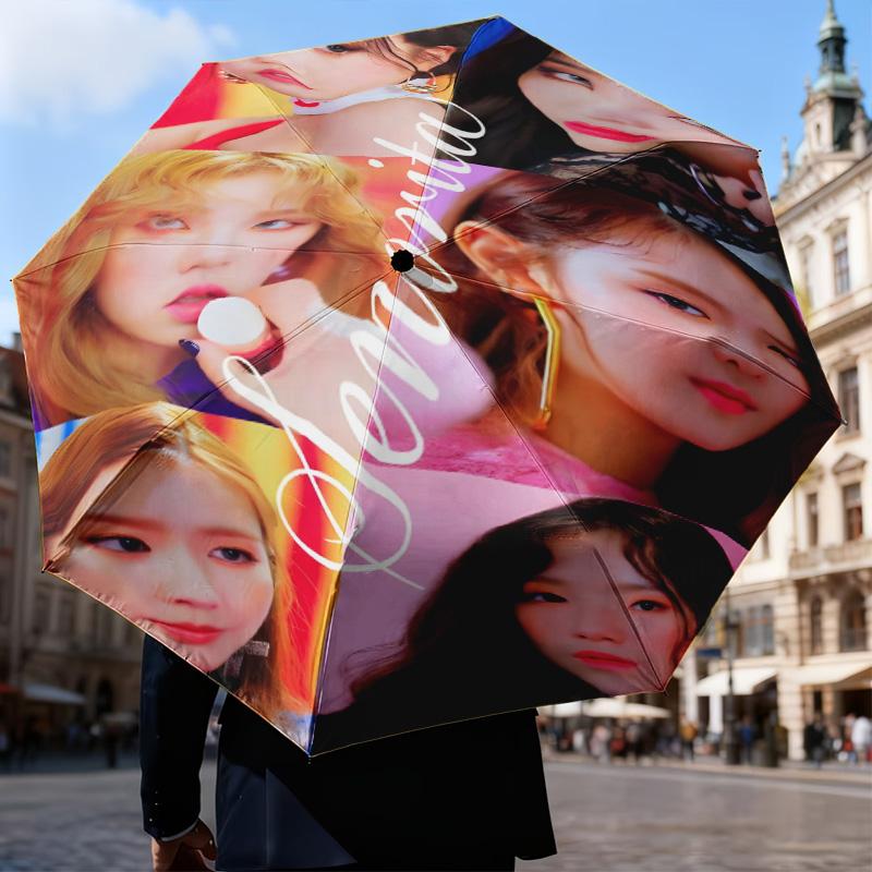 Kpop idle Colorful Dreams Umbrella Folding umbrella, automatic umbrella 8-Frame for Travel, camping Use Gift for Halloween Christmas