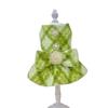 Autumn and Winter Pet Woolen Plaid Bow Dress Cat Winter Coat Woolen Coat Small Dog Teddy Dog Dresses for Small Dogs