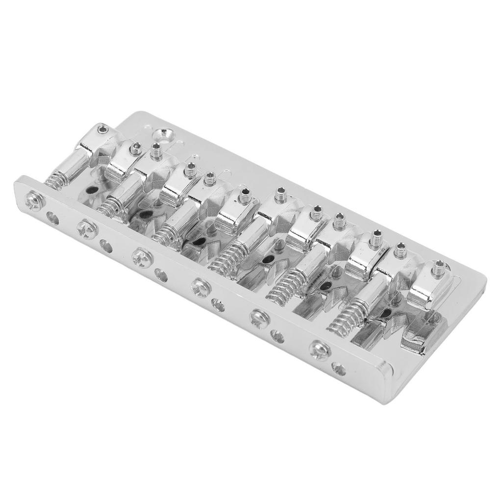 Bass Bridge Zinc Alloy Fixed Type 6 String Electric Bass Bridge Replacement for Practice