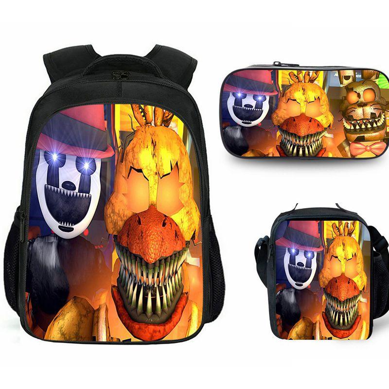 Прочный и вместительный рюкзак Five Nights At Freddys для студентов