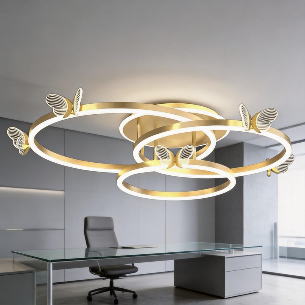 Modern Simple Luxury Butterfly LED Ceiling Lamp Super Bright Household Light for Living Room Fashion Luxurious Atmosphere