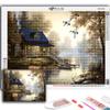 Полная 5D Diy Алмазная картина Лесная хижина 5D Алмазная картина