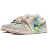 Jordan Air Jordan 1 Icing Sugar Forest Abrasion Resistant Low top Vintage Basketball Shoes Unisex Lotus Color DC0774-162(Team1154-)