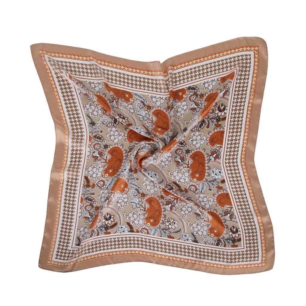 70 * 70 Солнцезащитный маленький квадратный шарф с большим принтом, женский шелковый шарф, тонкий легкий солнцезащитный шарф, повязка на голову