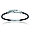 [K5875] - Mixed Bracelet 'Peaceful' Black Silver - 12 Mm