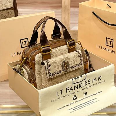 Женская сумка 2025 года, новая брендовая сумка из натуральной кожи, дизайнерская сумка высокого качества в стиле ретро с одним плечом, косая крестообразная сумка-подушка