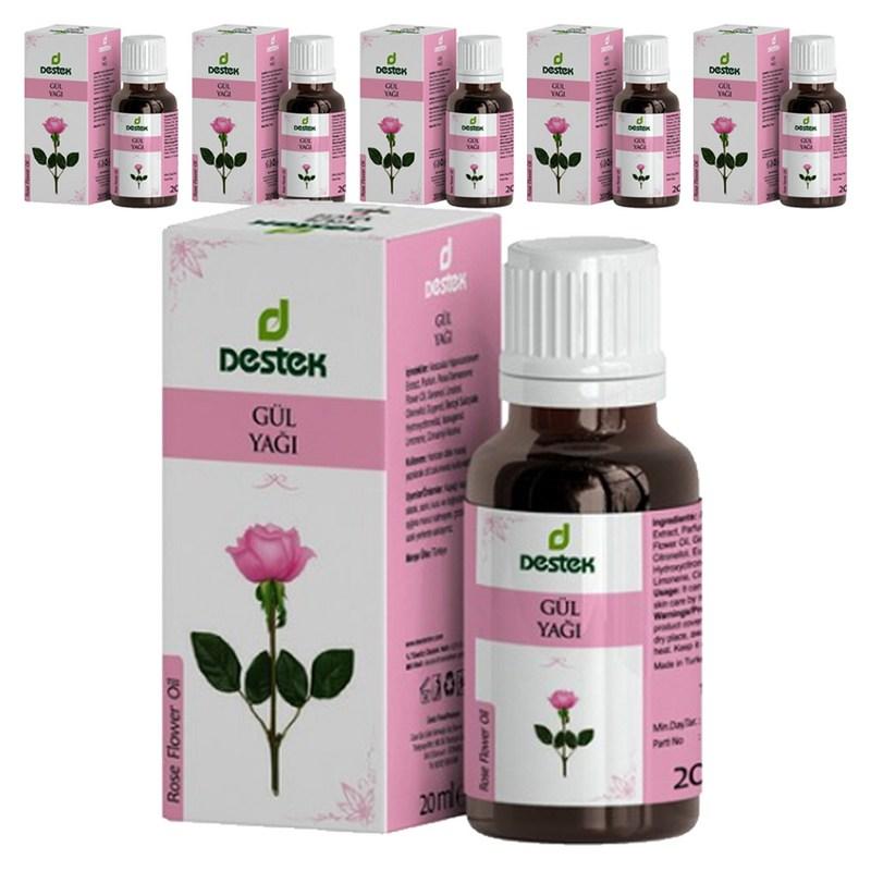 Destek Turkish Rose Oil Face Rose Oil, 20ml, 6 pcs
