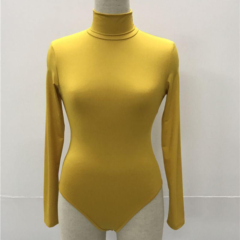 Зимняя водолазка женская с длинным рукавом базовый боди стрейч однотонная футболка топ