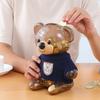 Creative Gift Children Coin Piggy Bank Money Box Cartoon Clothes Bear Plastic Transparent Savings Plastic Piggy Bank
