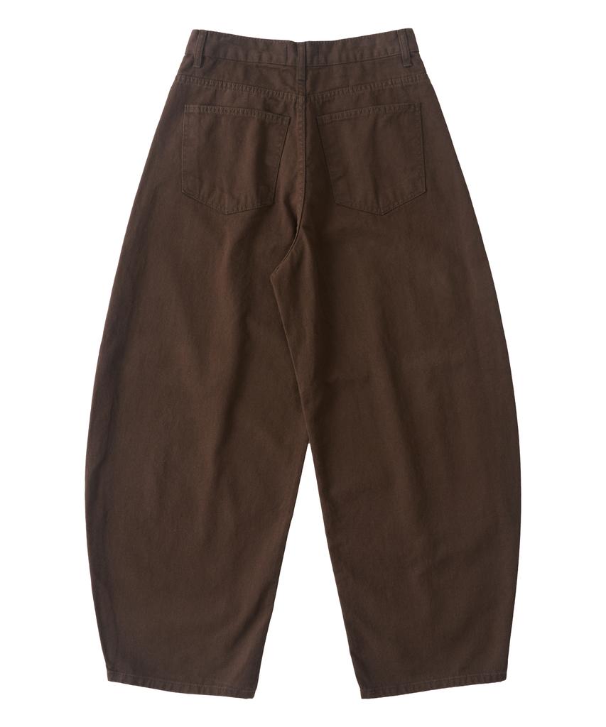 ANALOG MOOD Daily Cotton Curved Pants (Brown)
