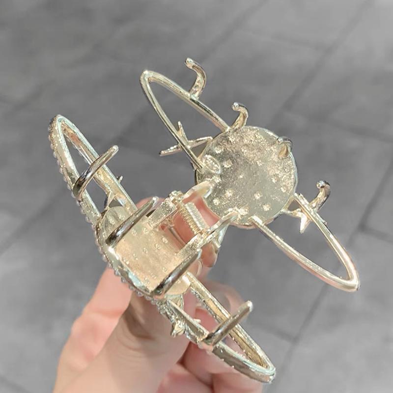 Заколка для волос Элегантный жемчуг Планета Зажим для волос для женщин девушек Универсальный зажим-акула Изысканные аксессуары для волос Подарок