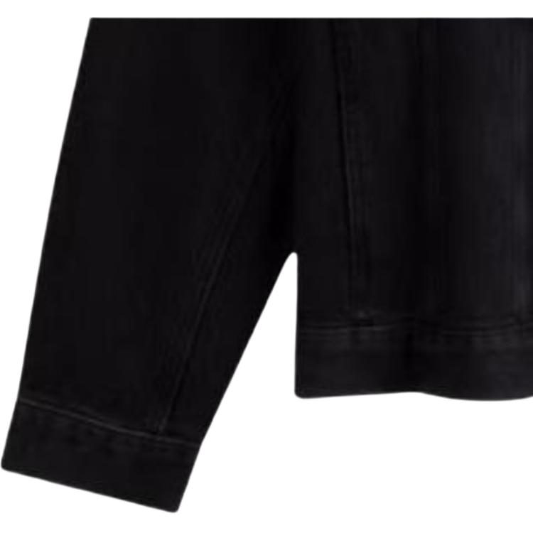 Calvin Klein Minimalist Comfortable Versatile Casual Polo Collar Long Sleeve Denim Jacket Men Jackets Black ZM02946-1BY