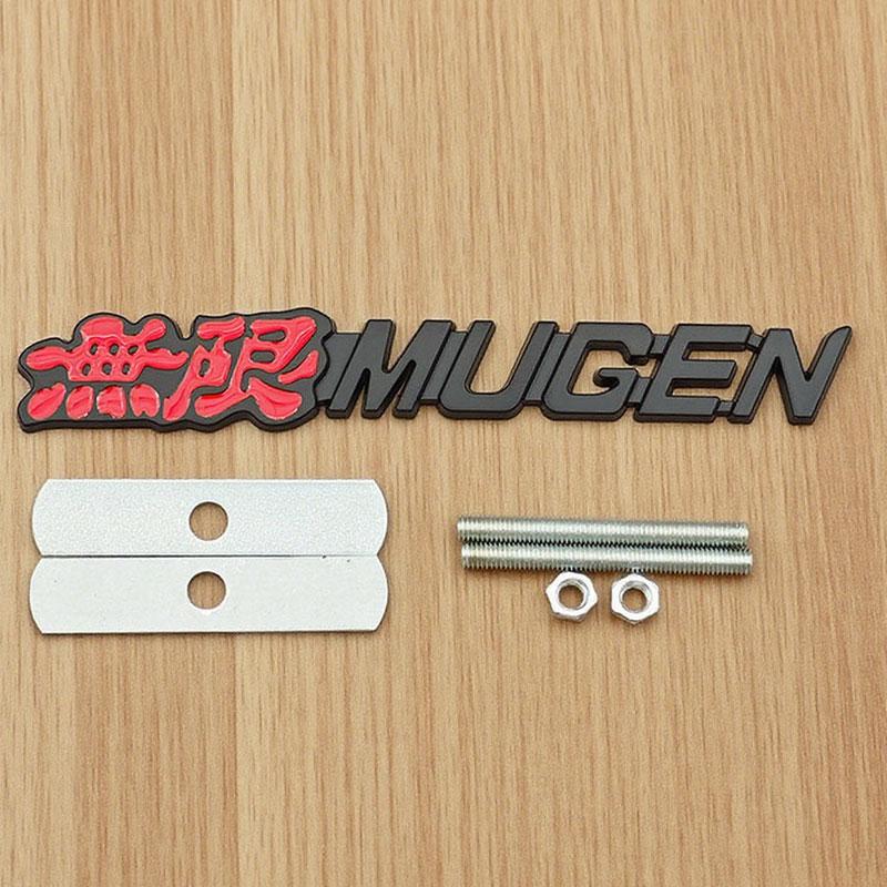3D Металлические Буквы Логотип Mugen для Решетки Радиатора Автомобиля Наклейка на Задний Багажник Боковой Значок на Крыло для Автомобильных Аксессуаров Экстерьера