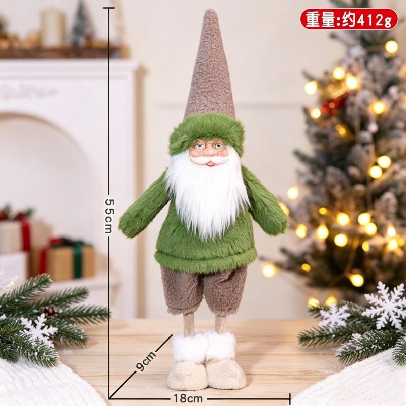 Christmas Decorative Plush Figurine Santa Snowman Reindeer Home Hotel Window Display Festive Seasonal Ornament