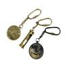 50th Anniversary Perpetual Calendar Keychain/Miniature Hourglass Keychain/Set of 3 Rings