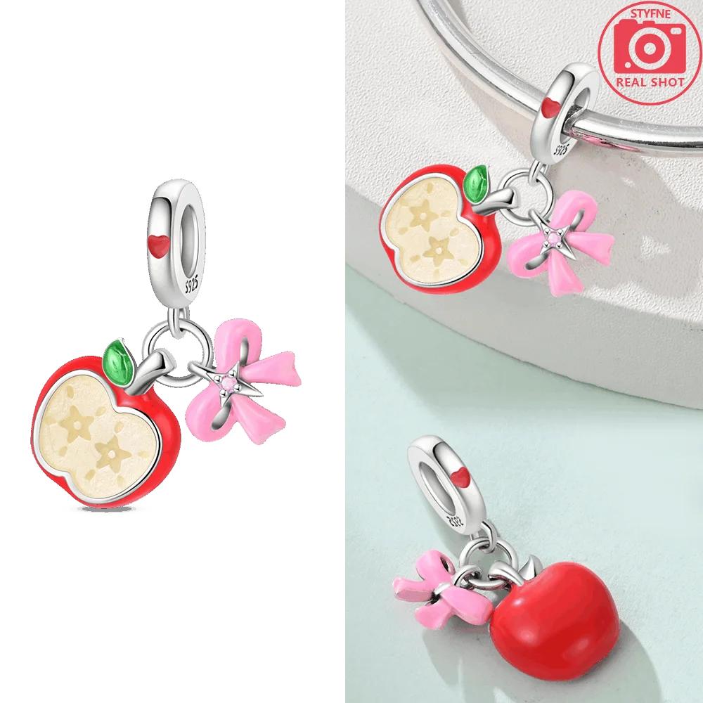 Изысканные оригинальные медные шармы-подвески в виде клубники, вишни, яблока, авокадо, фруктов, бусина, подходят для браслетов DIY, ювелирные изделия на день рождения, изысканный подарок