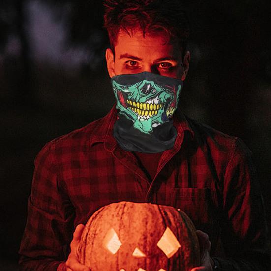 Велосипедный шейный платок с черепом на Хэллоуин, дышащий, защита от солнца и ультрафиолета, легкий, для мужчин и женщин, мотоциклетный защитный щиток, бандана, шарф