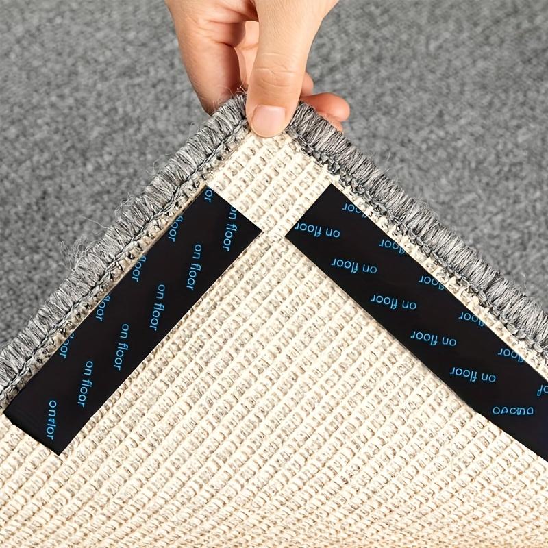 12pcs Traceless Carpet Holder, Reusable PC Material Non-Slip Adhesive Pad, Suitable for Living Room, Bedroom And Indoor Use