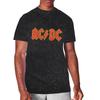 Black Snow Wash AC/DC Logo Unisex T-shirt