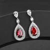 Luxury Wedding Party Crystal Water Drop Earrings for Women Brand Designer Fashion Zirconia Eardrop Luxury Dangler Jewelry