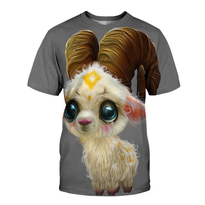 Kids T Shirt Animals Pattern Girls Summer Sportwear T-shirts O Neck Short Sleeve 3d Printed T Shirt Casual Breathable Tops