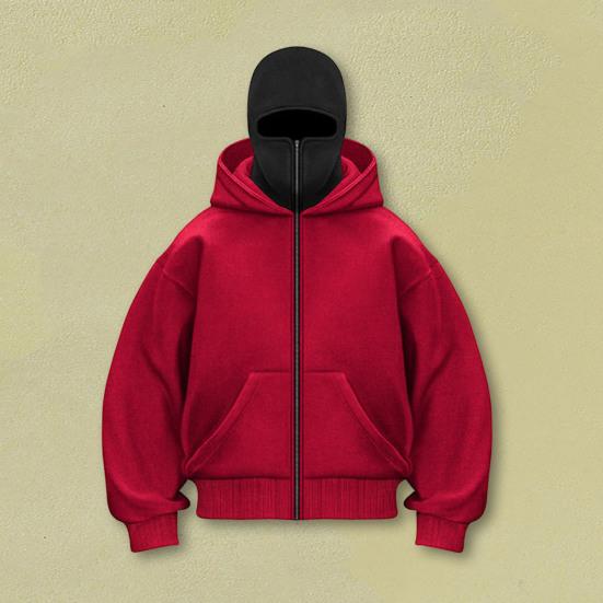 Зимняя теплая толстовка с капюшоном, однотонная повседневная куртка унисекс с двойным капюшоном, свободный крой, толстая теплая толстовка, пальто