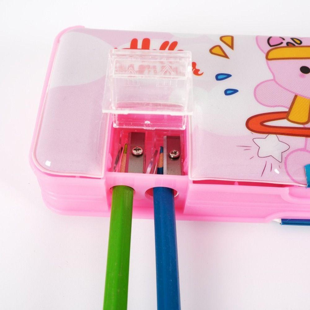Pencil Sharpener Pencil Box With Calculator Stationery Organizer For Boys/Girls