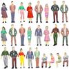 1:50 35mm Painted Human Figures, 50 Pieces, for Scenery Collection, Miniature Garden Decoration, Railway Models, Building Models, Dioramas, Educationa